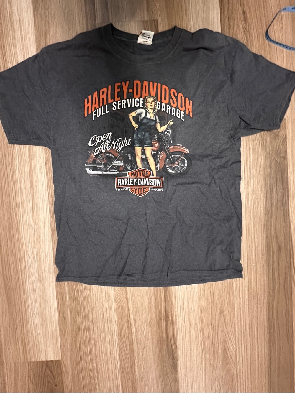 Harley-Davidson Kids Black Graphic Tee with Orange Print